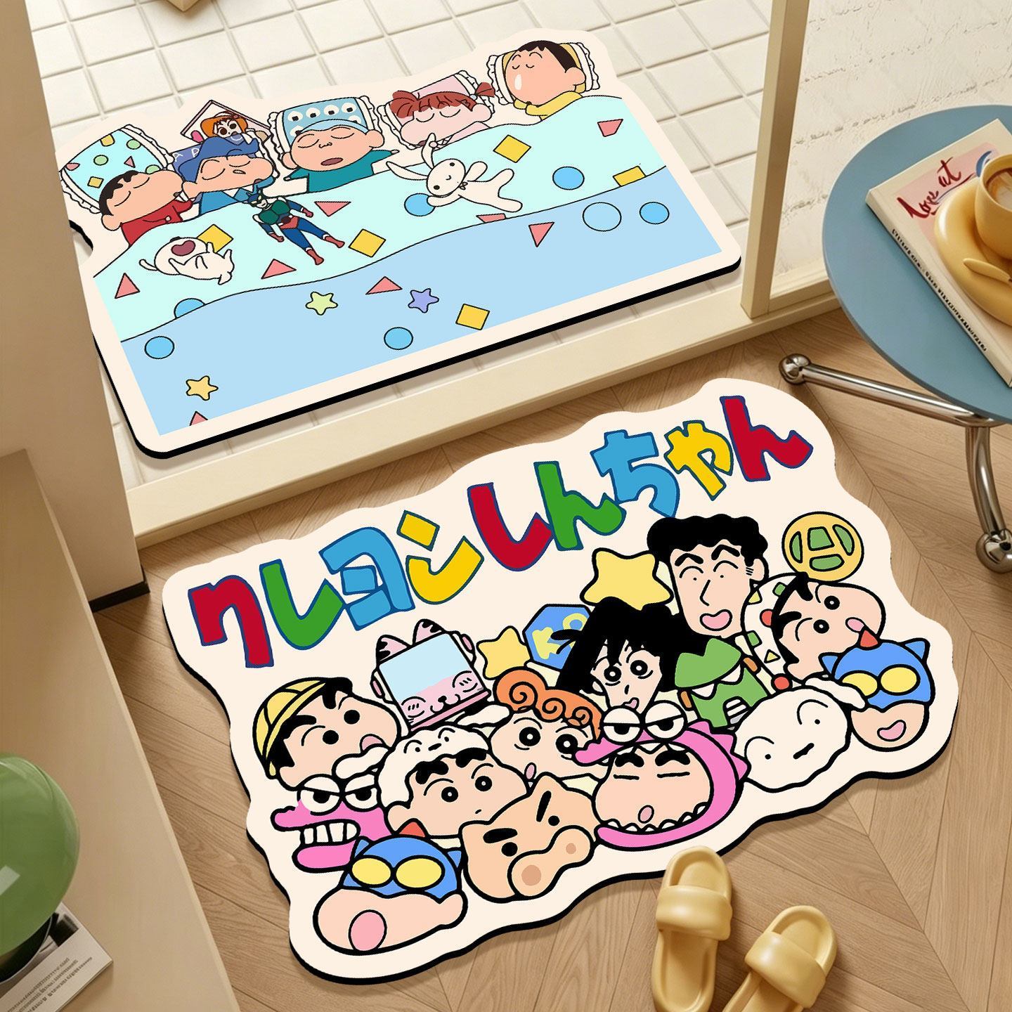 Quick Dry Diatomite Bath Mat - Tapete de Banheiro Irregular Crayon Shin-chan,