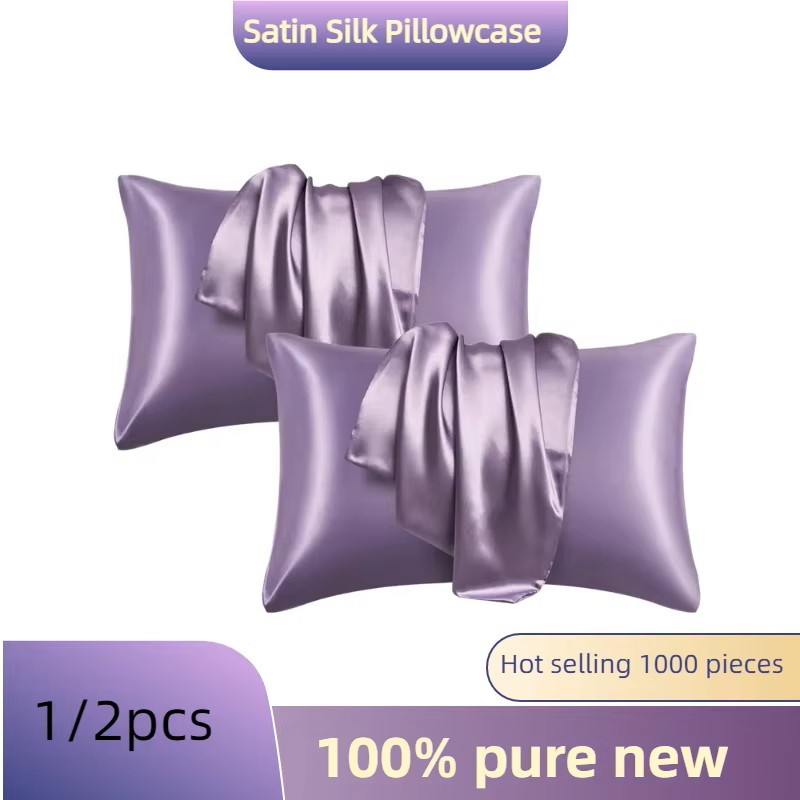 Satin Silk Pillowcase Hair Skin - 1/2 Peças Fronha de Cetim de