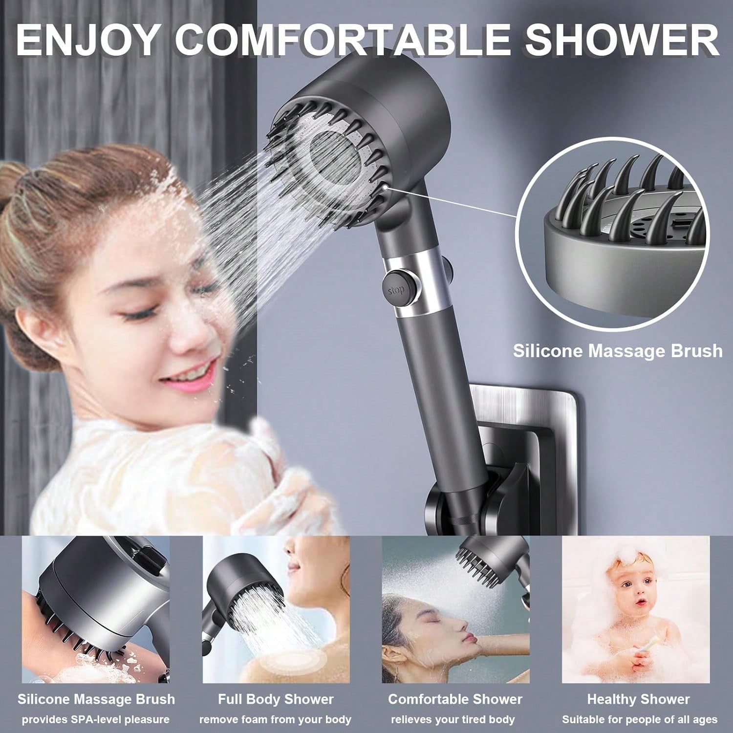 High Pressure Shower Head Handheld - Chuveiro Manual de Alta Pressão com