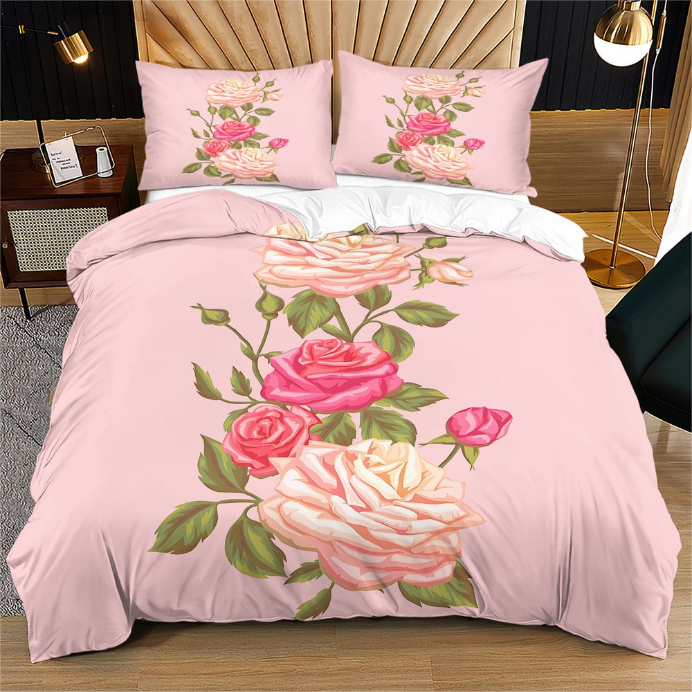 Aesthetic Floral Duvet Cover - Conjunto de Capa de Edredom com