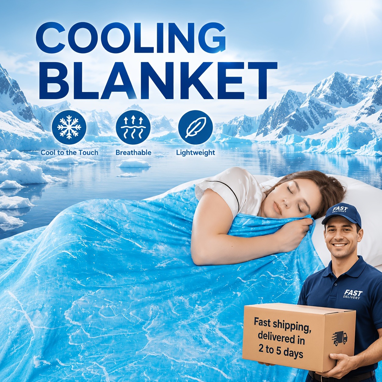 Cooling Blanket Hot Sleepers - Cobertor Refrescante Ideal para Quem Sente