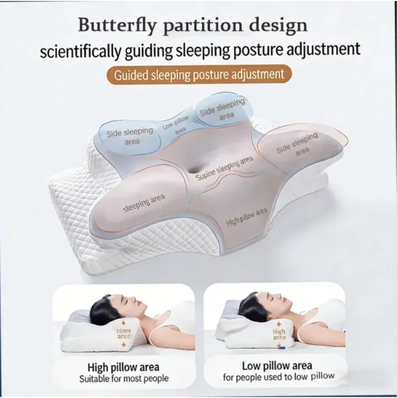 Memory Foam Orthopedic Pillow Neck Pain - Travesseiro Cervical de Espuma Viscoelástica Respirável