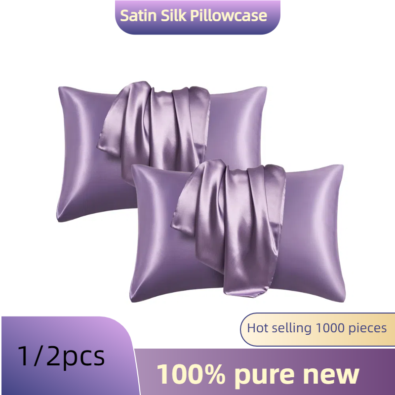 Satin Silk Pillowcase Hair Skin - 1/2 Peças Fronha de Cetim de