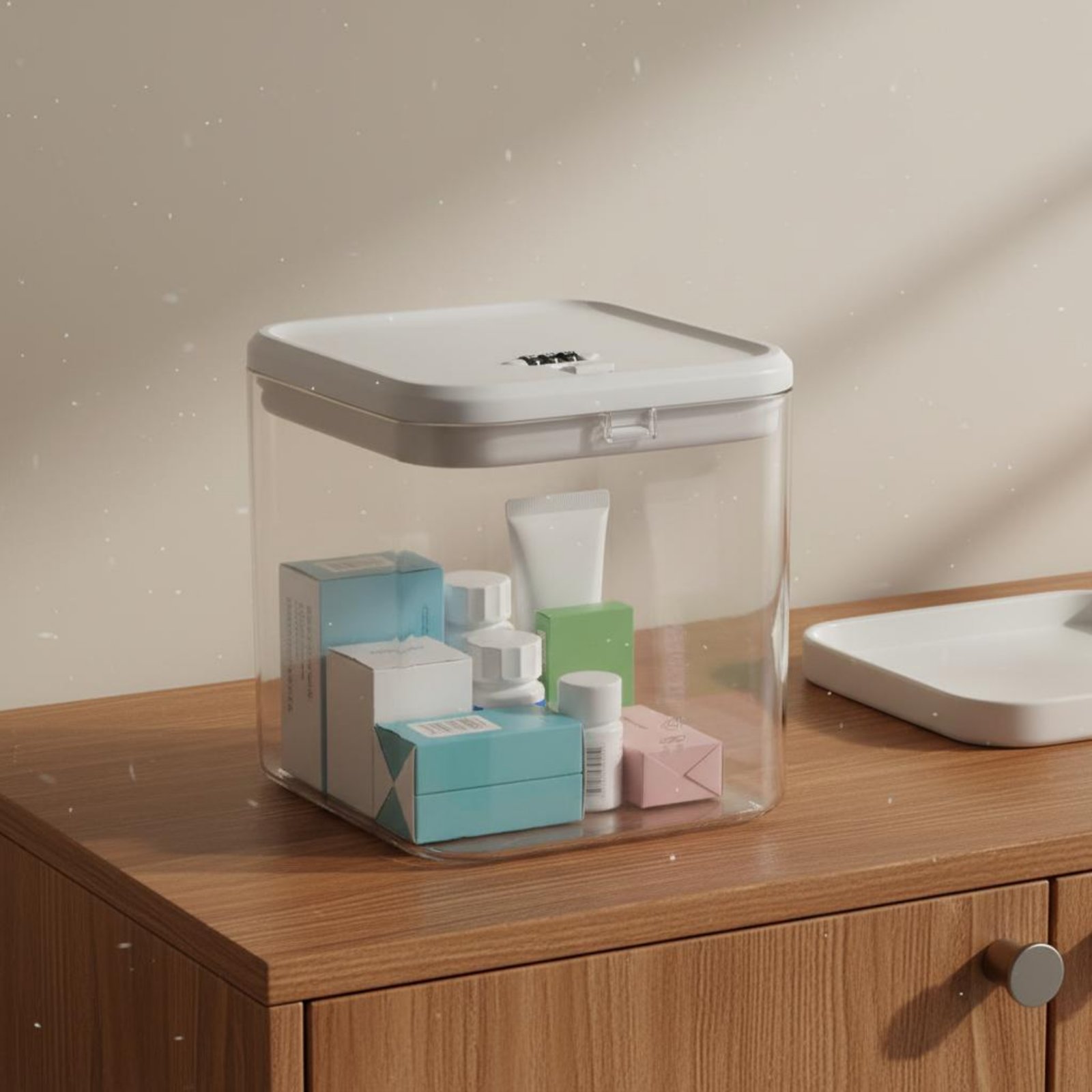 Kitchen - Caixa Transparente com Fechadura Versátil para