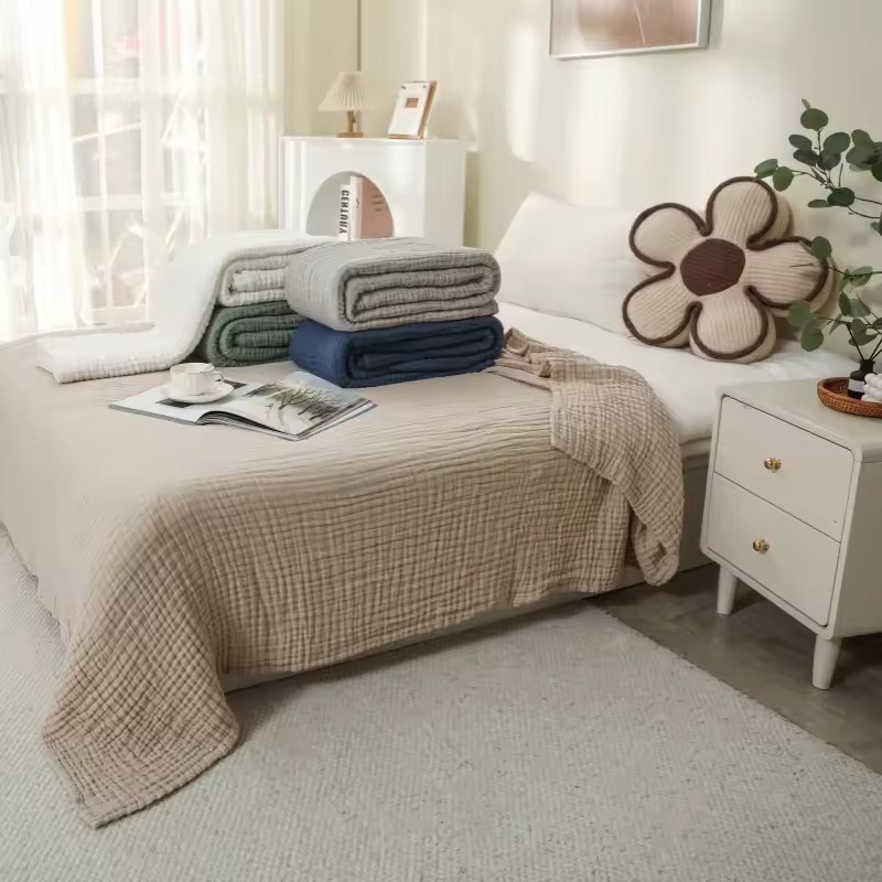 Muslin Cotton Bedspread - Cobertores de Algodão Muslin de 6
