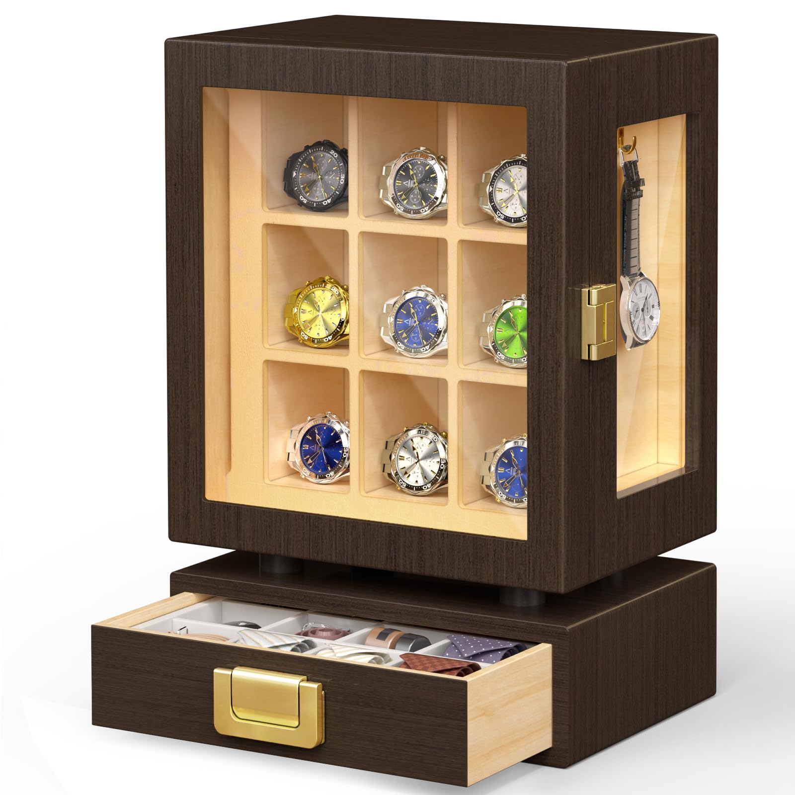 Storage & Organization - Caixa de Armazenamento de Relógios Retangular