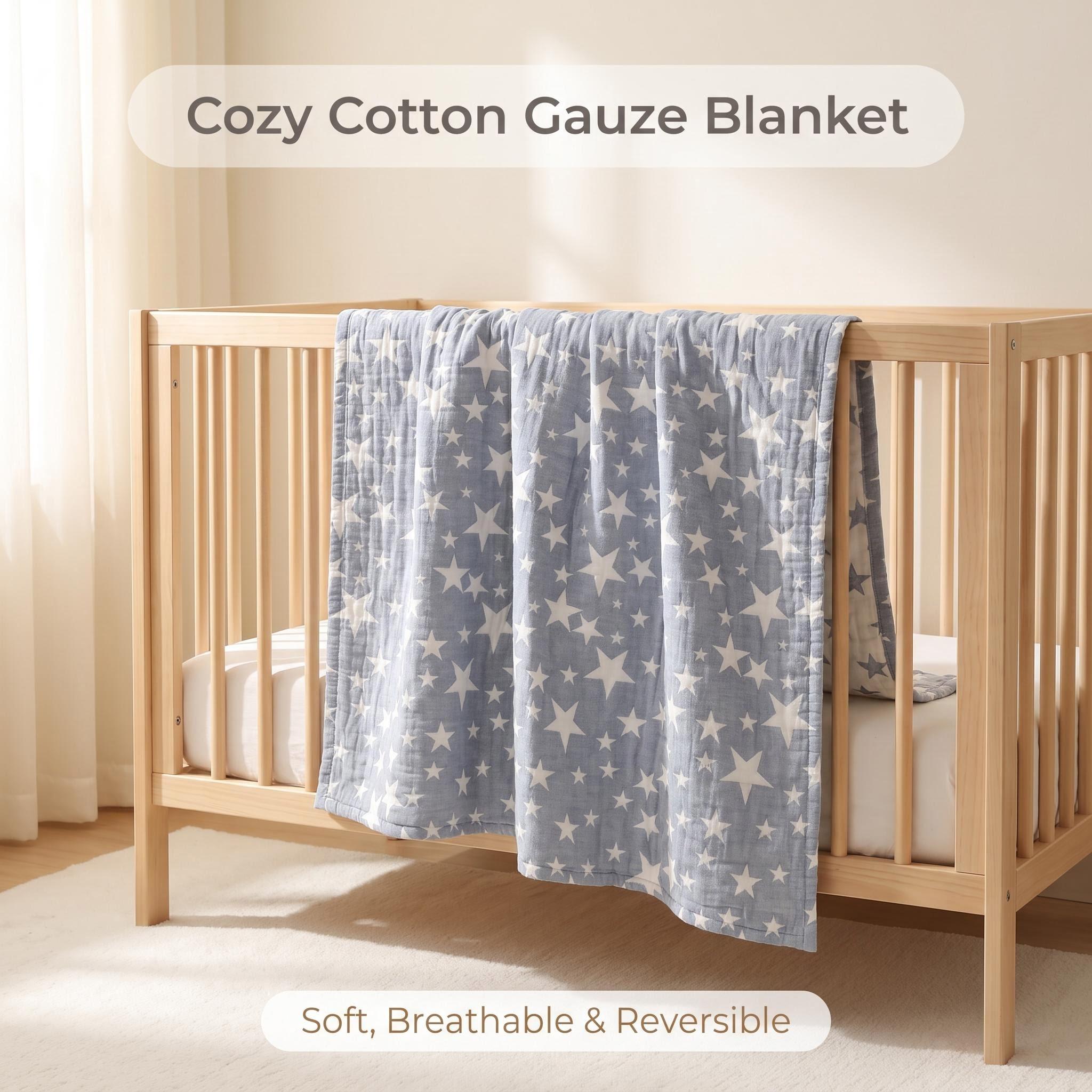 Muslin Cotton Bedspread - Manta de Algodão Muslin de 3