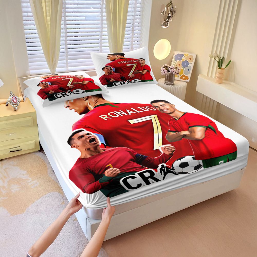 Fitted Bed Sheets Deep Pocket - Conjunto de Lençóis com Estampa Digital,