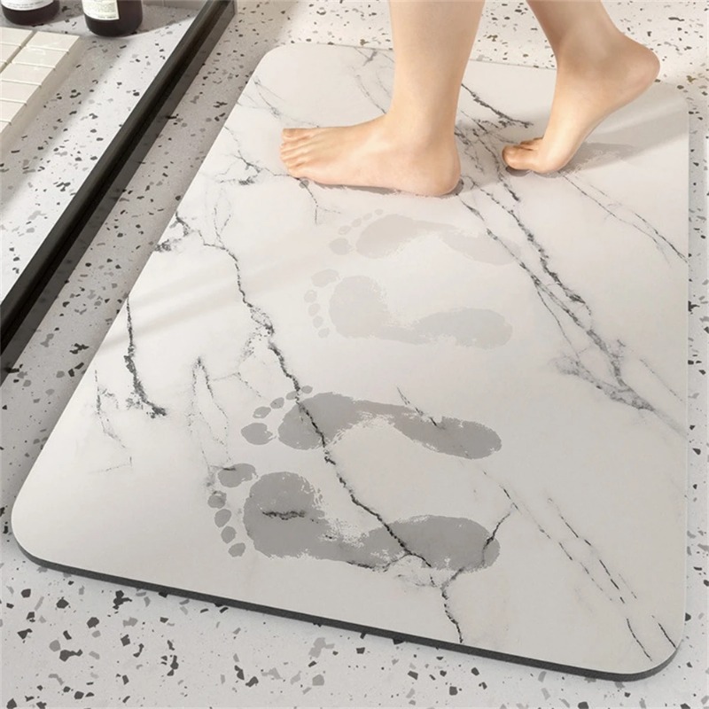 Quick Dry Diatomite Bath Mat - 1pc tapetes do banheiro lavável tapete