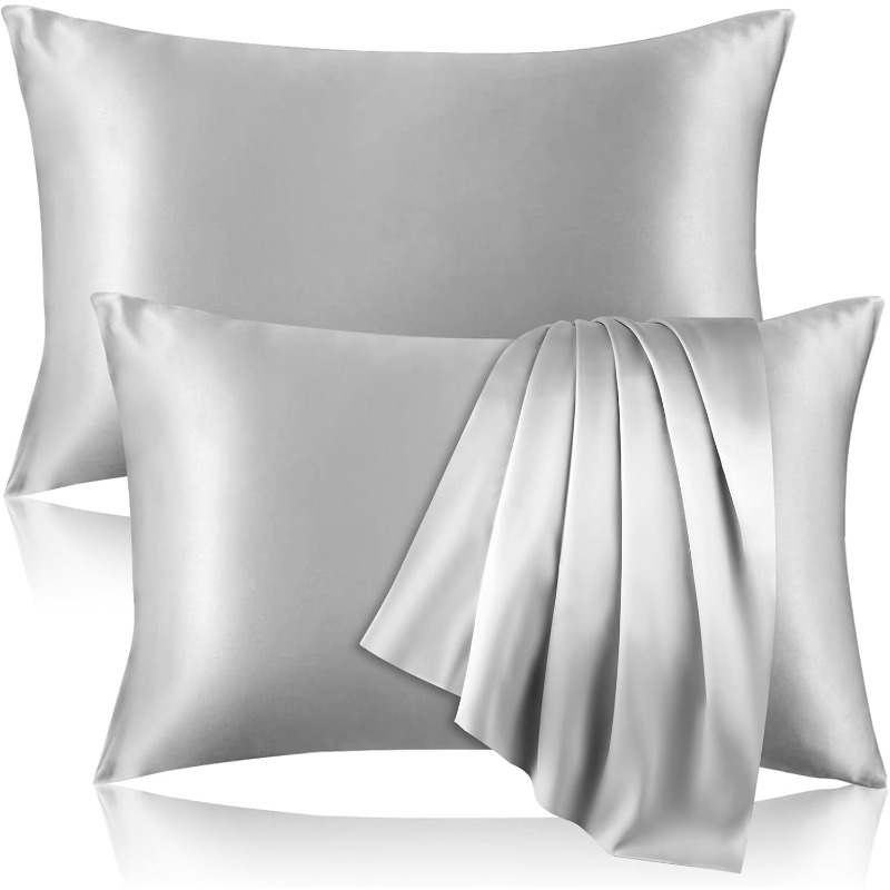 Satin Silk Pillowcase Hair Skin - Conjunto de 2 Fronhas de Seda