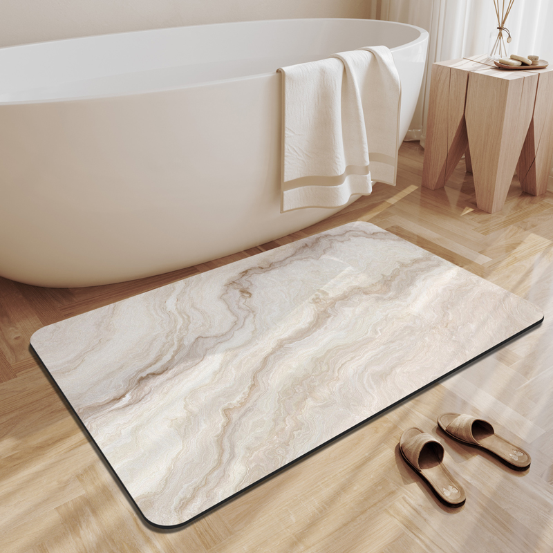 Quick Dry Diatomite Bath Mat - Tapete de banho de terra de