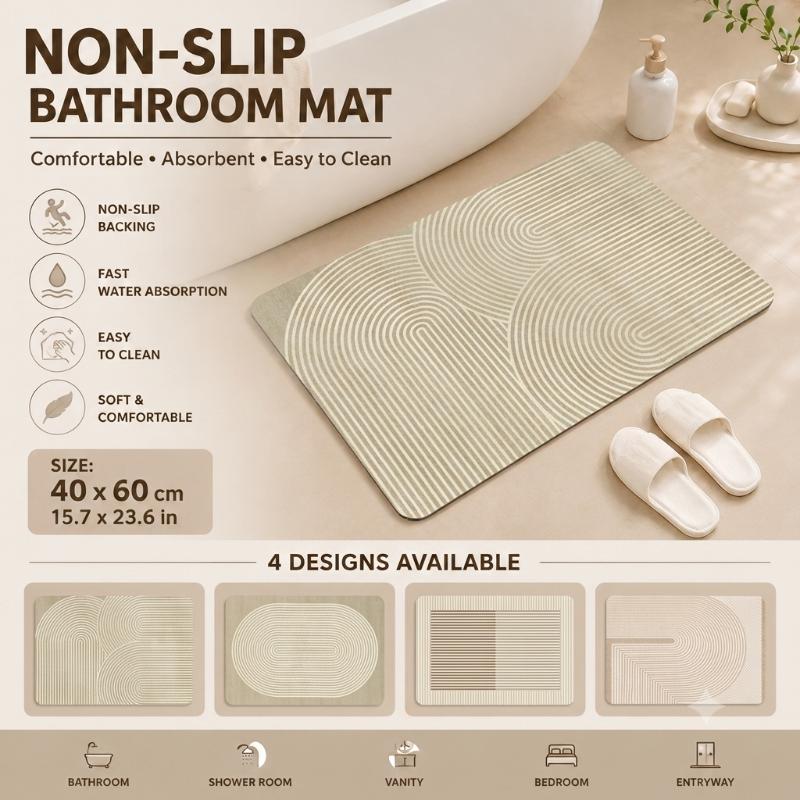 Quick Dry Diatomite Bath Mat - Tapete de Banho de Diatomita de