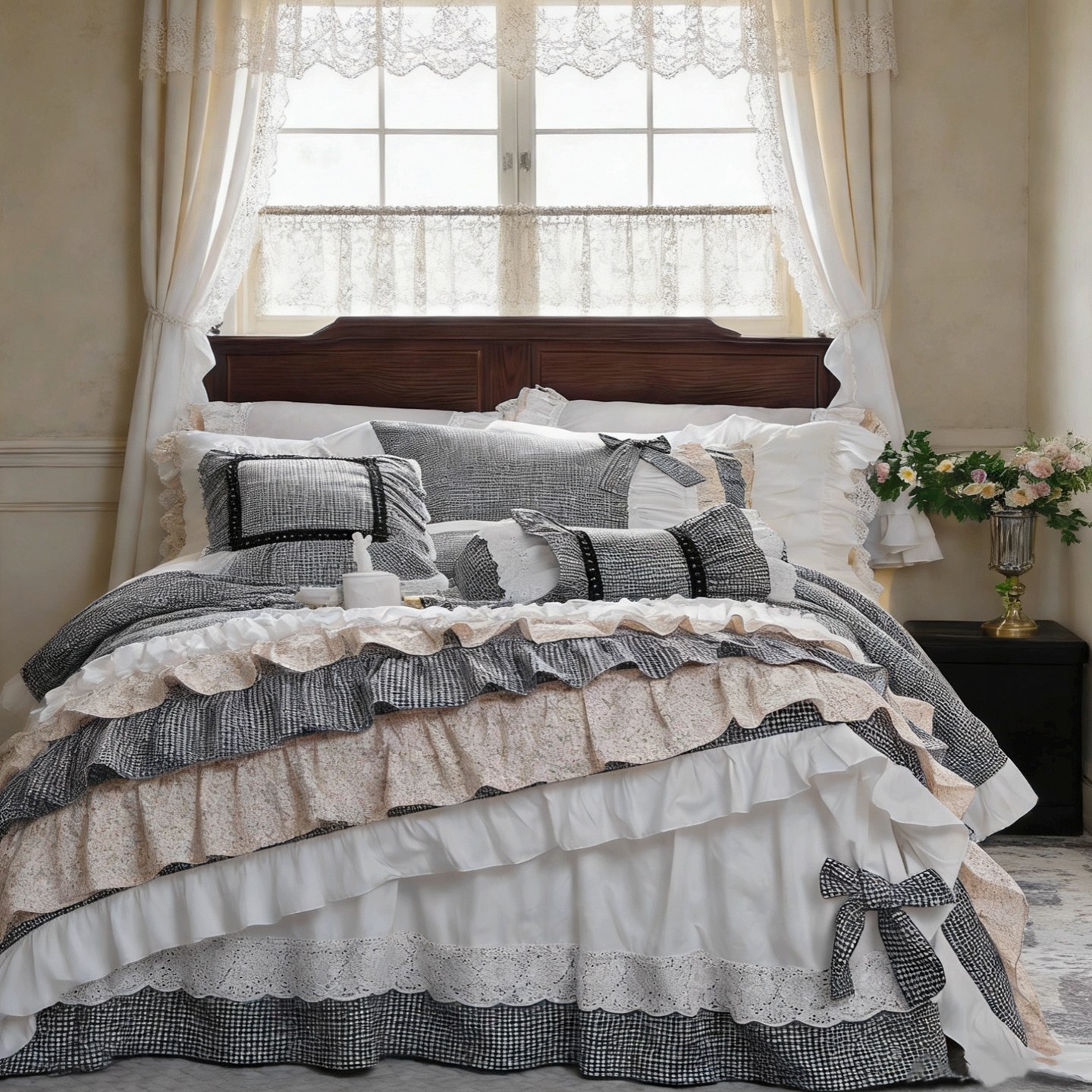 Aesthetic Floral Duvet Cover - Conjunto de Cama Estilo Country Cottagecore