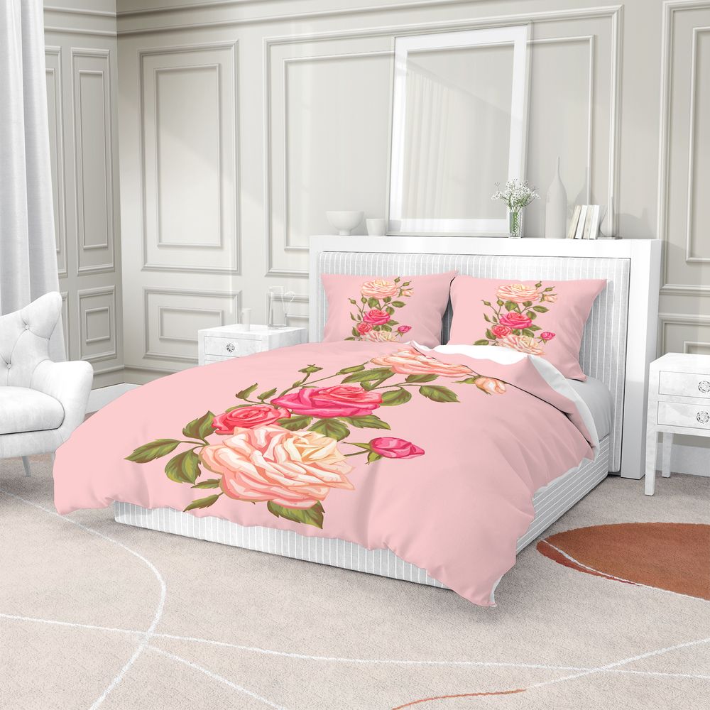 Conjunto de Capa de Edredom co - Aesthetic Floral Duvet Cover avaliação e preço