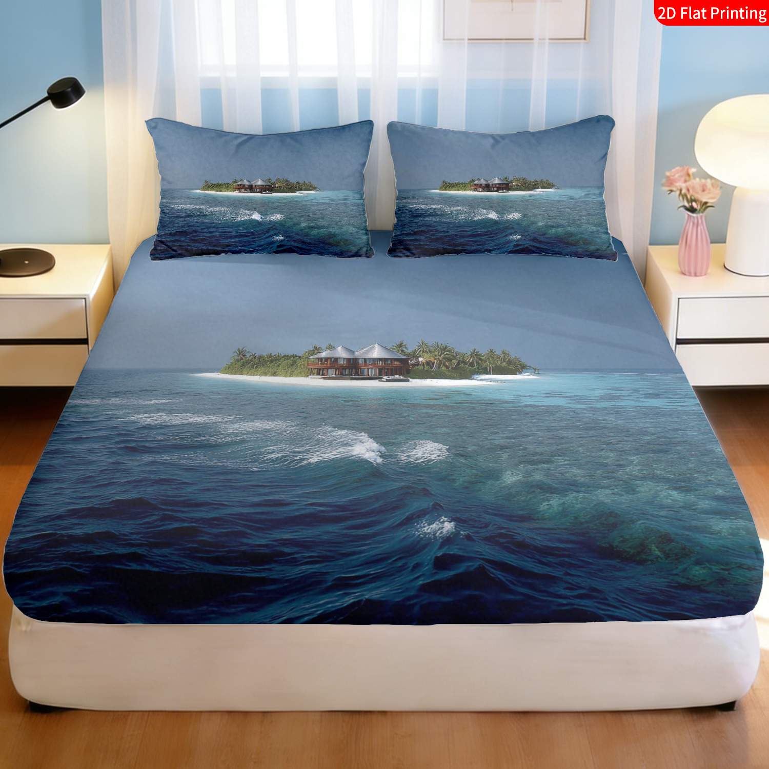 Conjunto de Cama Ilha Tropical - Fitted Bed Sheets Deep Pocket avaliação e preço