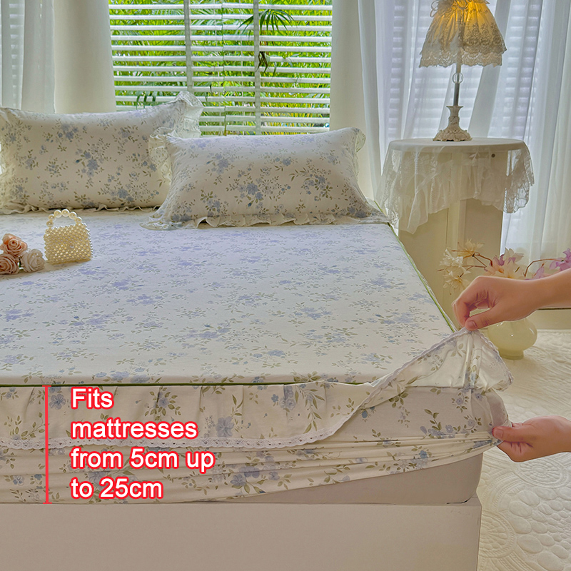 Lençol Ajustado 100% Algodão c - Fitted Bed Sheets Deep Pocket avaliação e preço