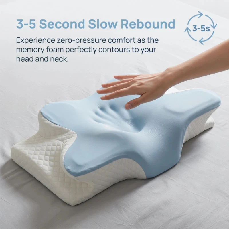 Travesseiro Cervical de Espuma - Memory Foam Orthopedic Pillow Neck Pain avaliação e preço
