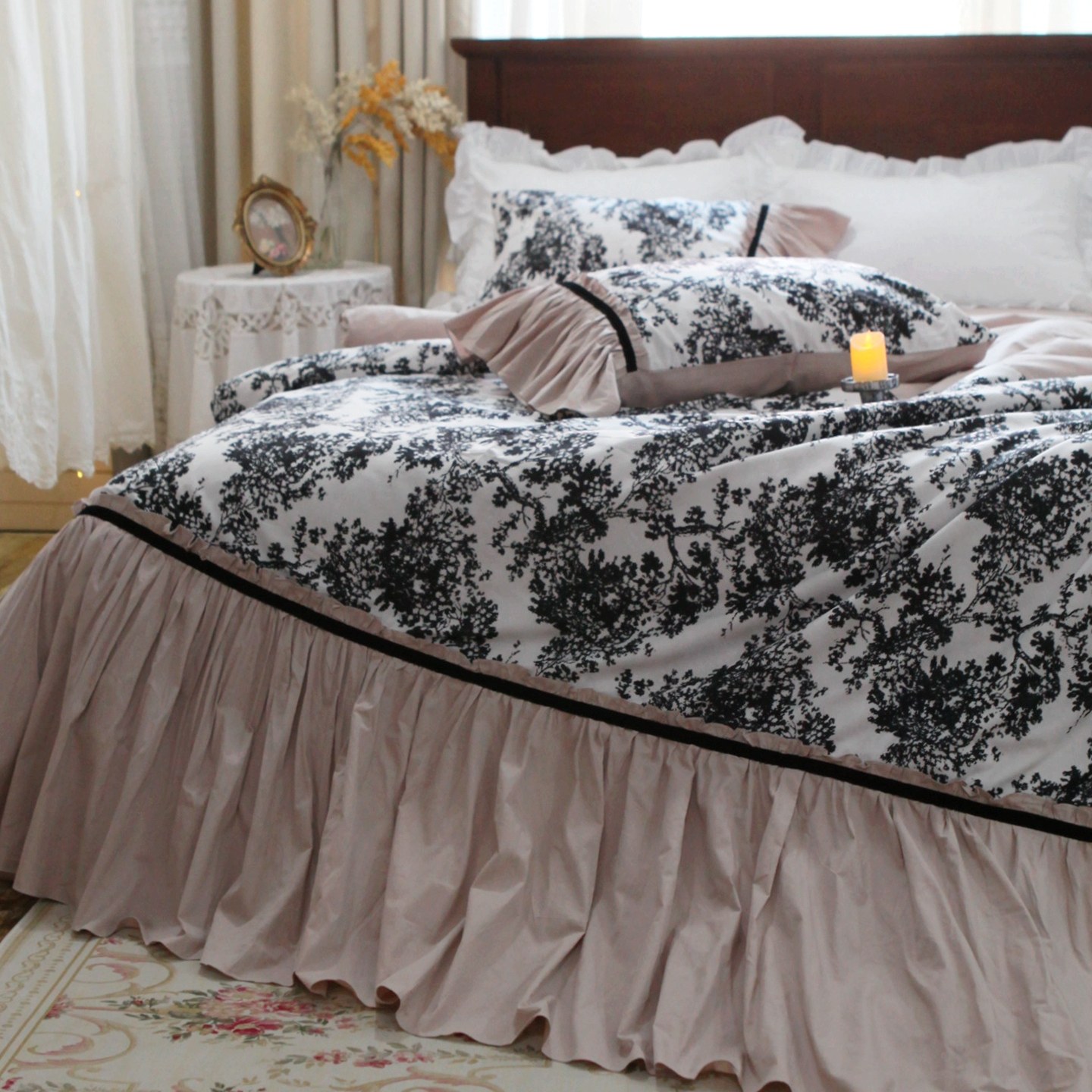 Conjunto de Roupa de Cama Esti - Aesthetic Floral Duvet Cover avaliação e preço