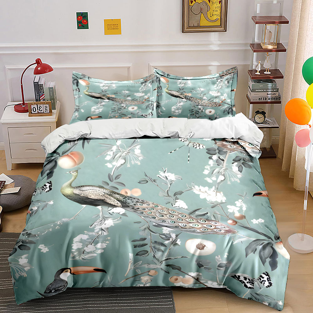 Conjunto de roupa de cama flor - Aesthetic Floral Duvet Cover avaliação e preço