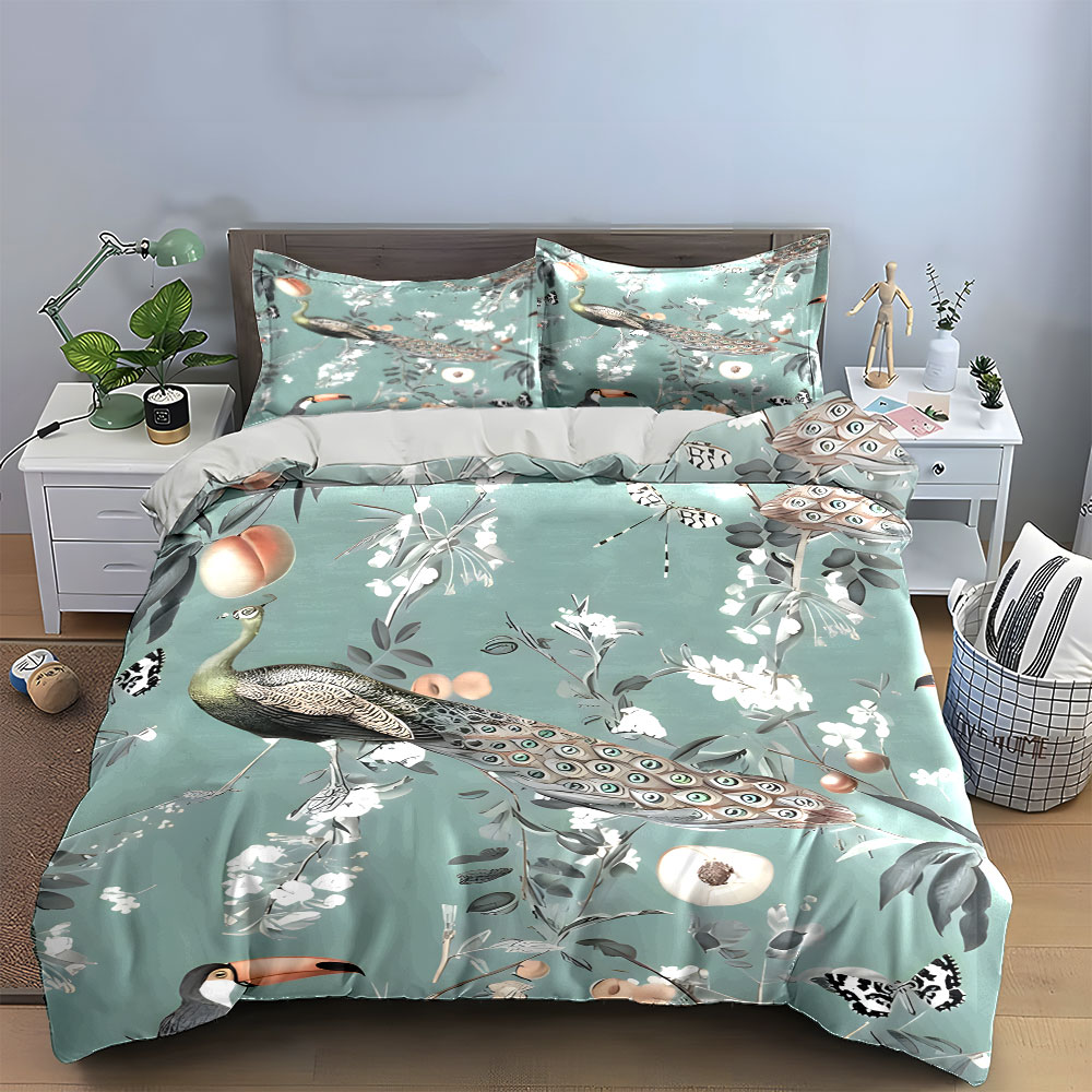 Conjunto de roupa de cama flor - Aesthetic Floral Duvet Cover avaliação e preço