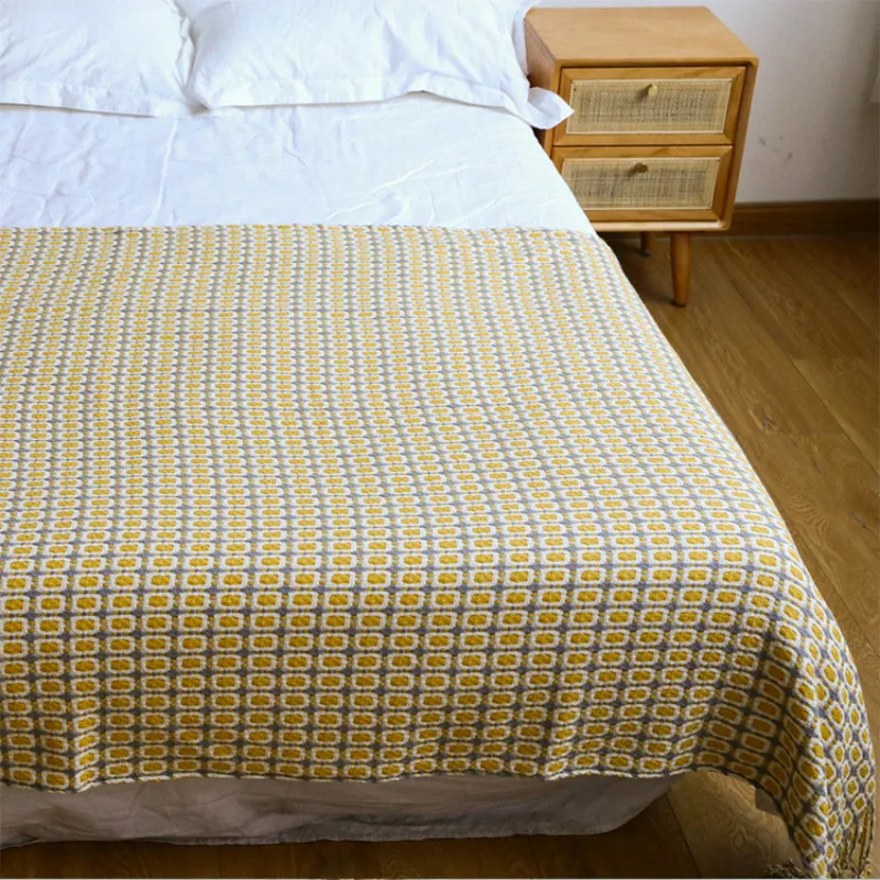 Manta Decorativa Jacquard com  - Boho Throw Blanket Fringe avaliação e preço