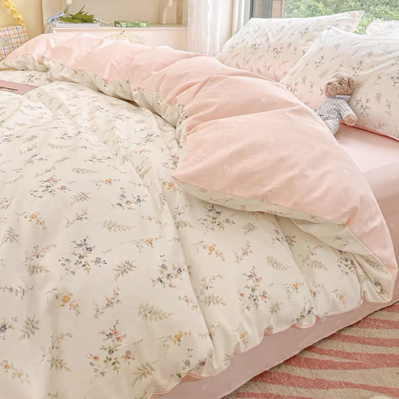 Conjunto de cama de flores ros - Aesthetic Floral Duvet Cover avaliação e preço