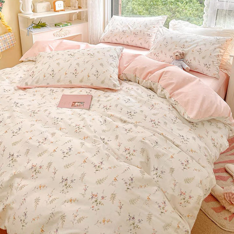 Conjunto de cama de flores ros - Aesthetic Floral Duvet Cover avaliação e preço