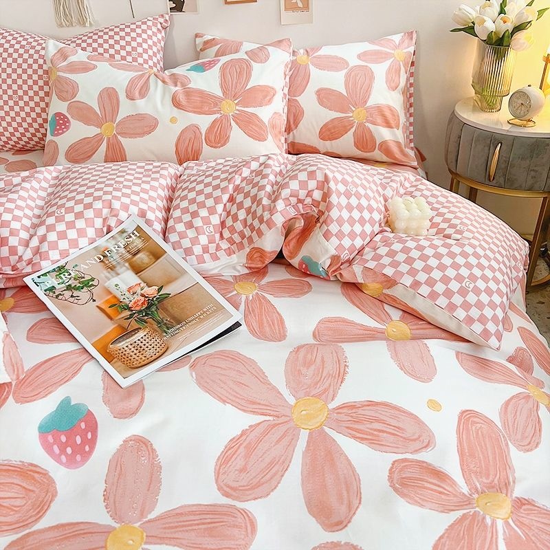 Conjunto de cama de flores ros - Aesthetic Floral Duvet Cover avaliação e preço