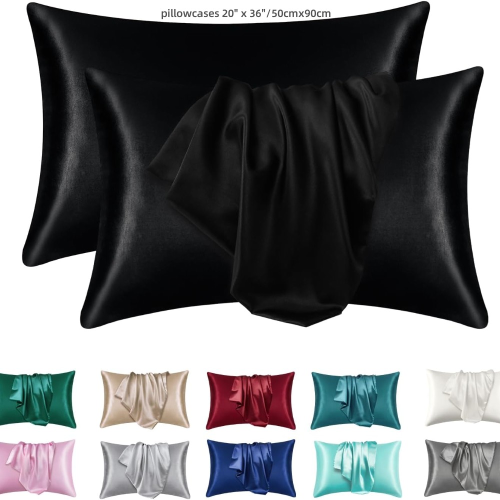 2 pacotes de fronhas de cetim  - Satin Silk Pillowcase Hair Skin avaliação e preço