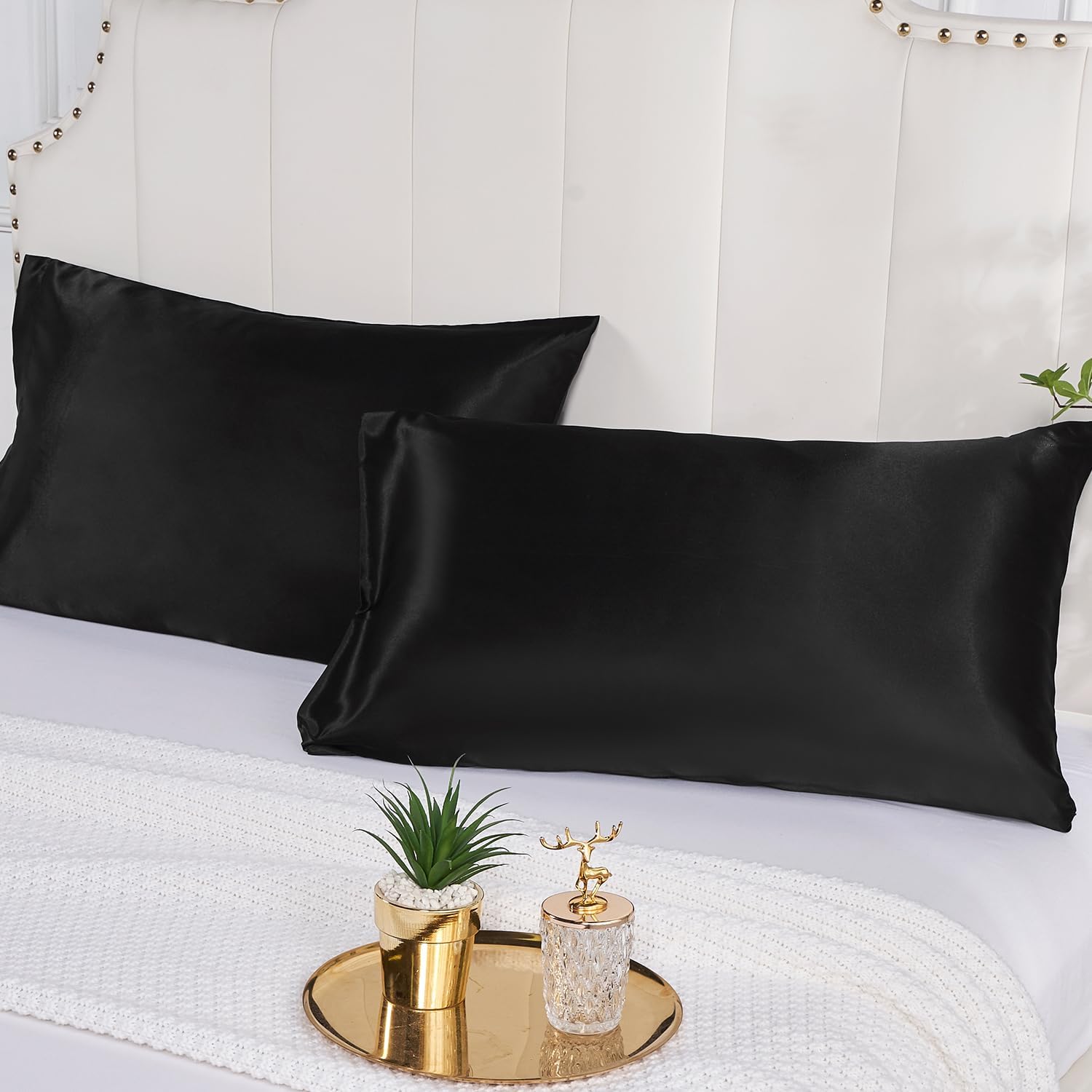 2 pacotes de fronhas de cetim  - Satin Silk Pillowcase Hair Skin avaliação e preço