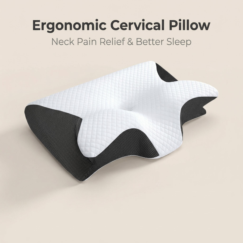 Travesseiro de Espuma Viscoelá - Memory Foam Orthopedic Pillow Neck Pain avaliação e preço