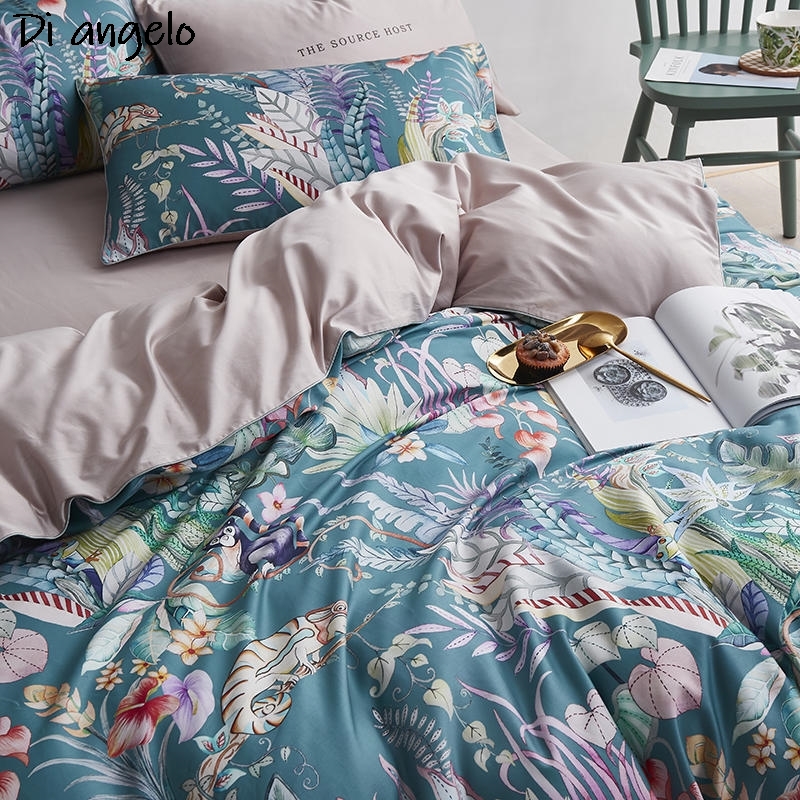 600tc 4 pçs algodão egípcio fl - Aesthetic Floral Duvet Cover avaliação e preço