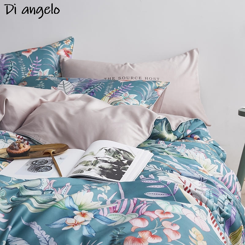 600tc 4 pçs algodão egípcio fl - Aesthetic Floral Duvet Cover avaliação e preço
