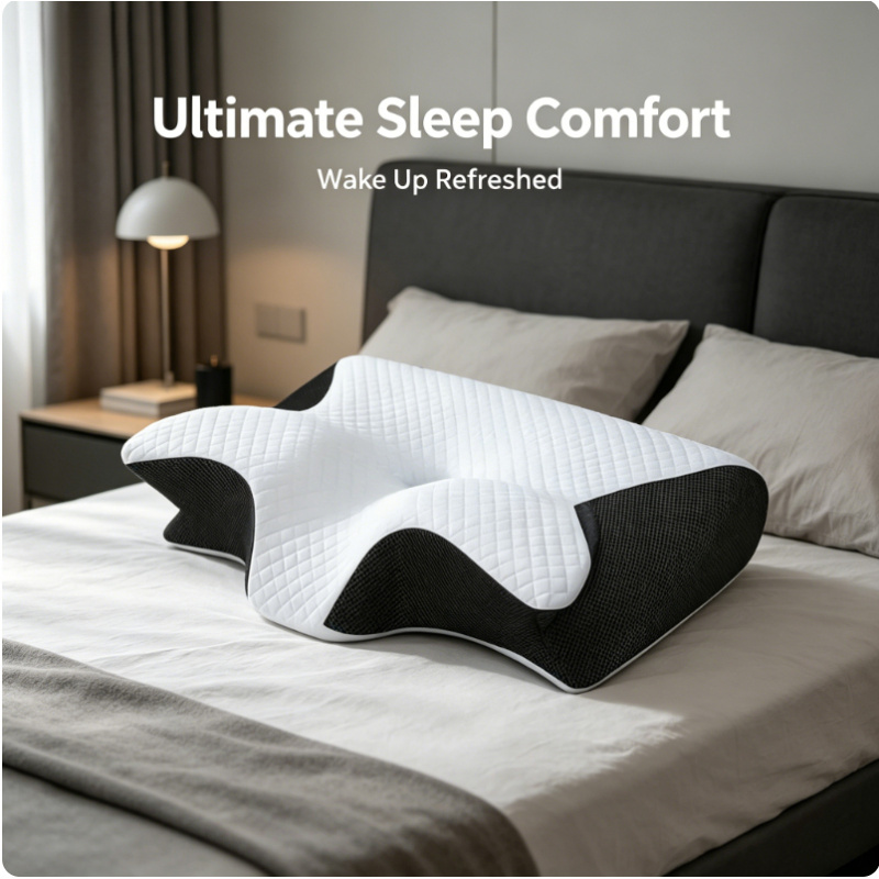 Travesseiro Cervical de Espuma - Memory Foam Orthopedic Pillow Neck Pain avaliação e preço