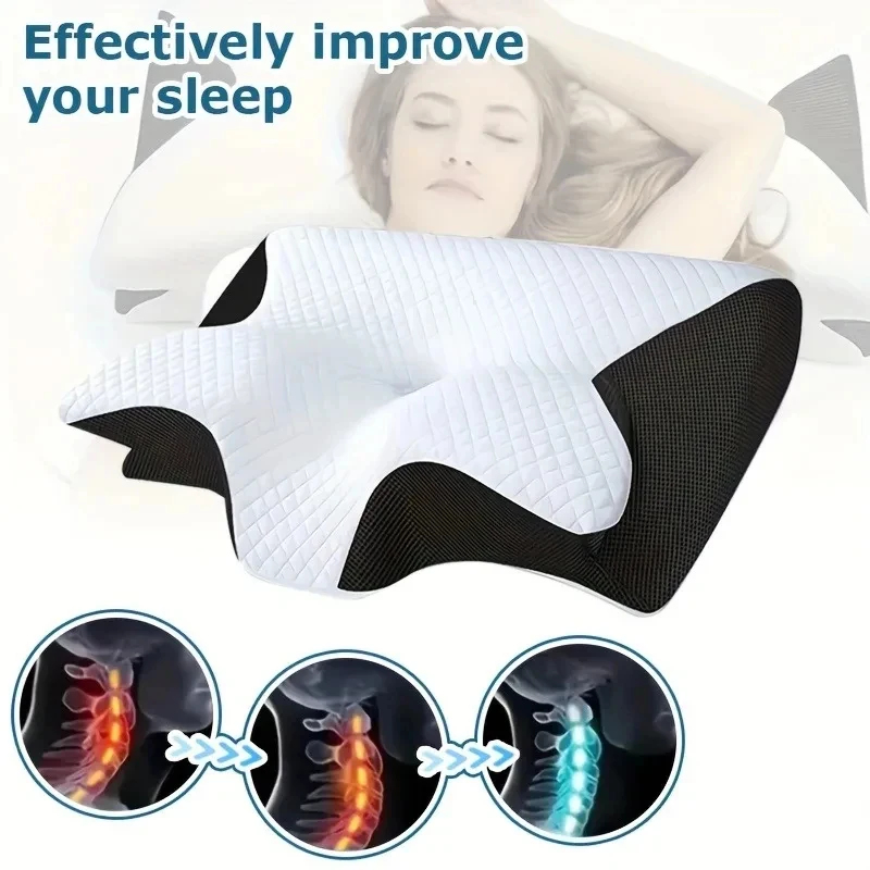 Travesseiro Cervical de Espuma - Memory Foam Orthopedic Pillow Neck Pain avaliação e preço