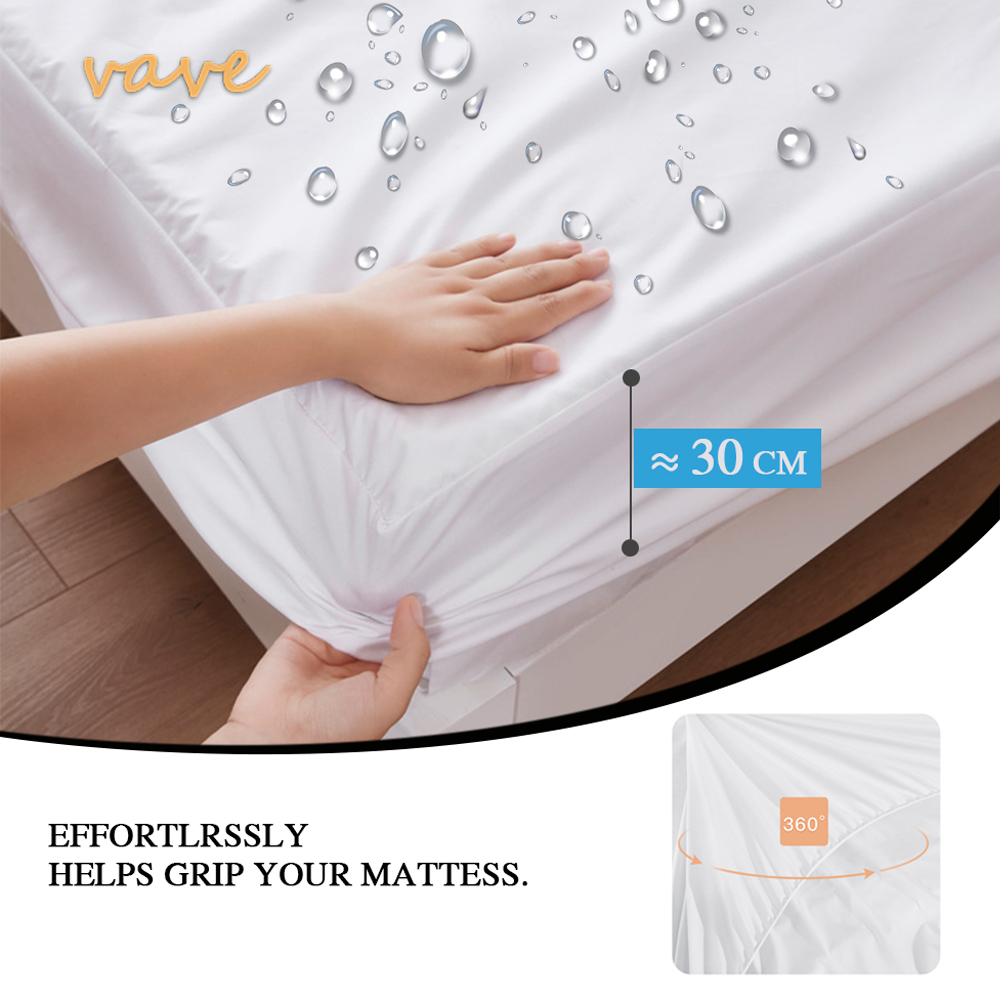 Impermeável cabido folha de ca - Waterproof Mattress Protector Breathable avaliação e preço