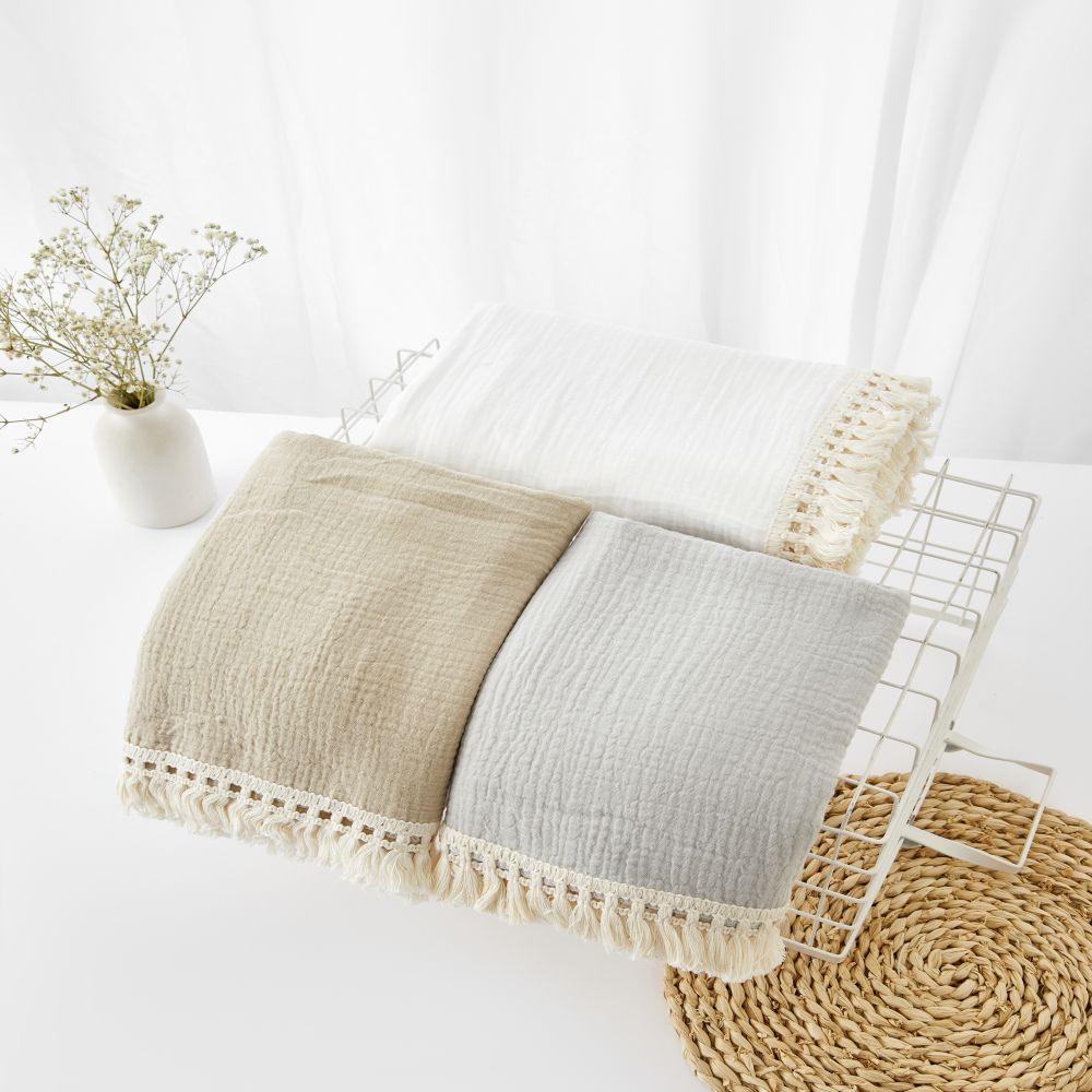Swaddle de musselina de algodã - Muslin Cotton Bedspread avaliação e preço