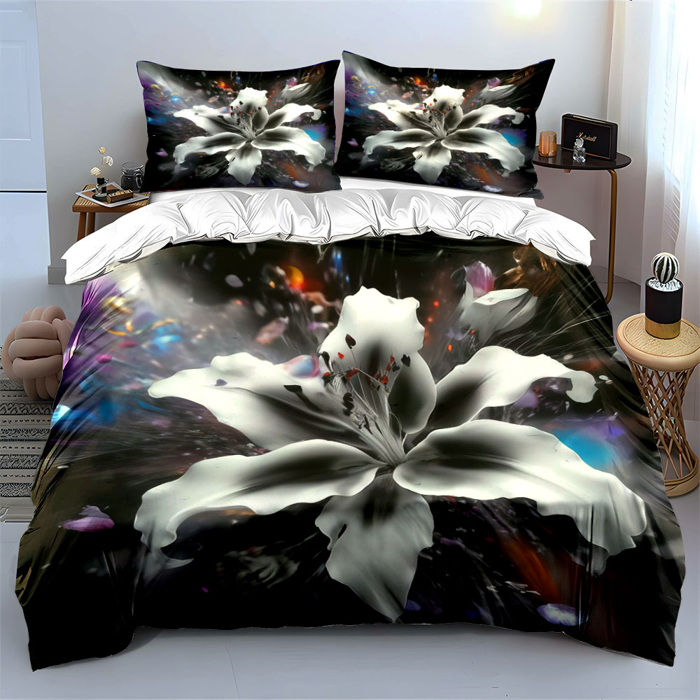 Conjunto de Cama Abstrato com  - Aesthetic Floral Duvet Cover avaliação e preço
