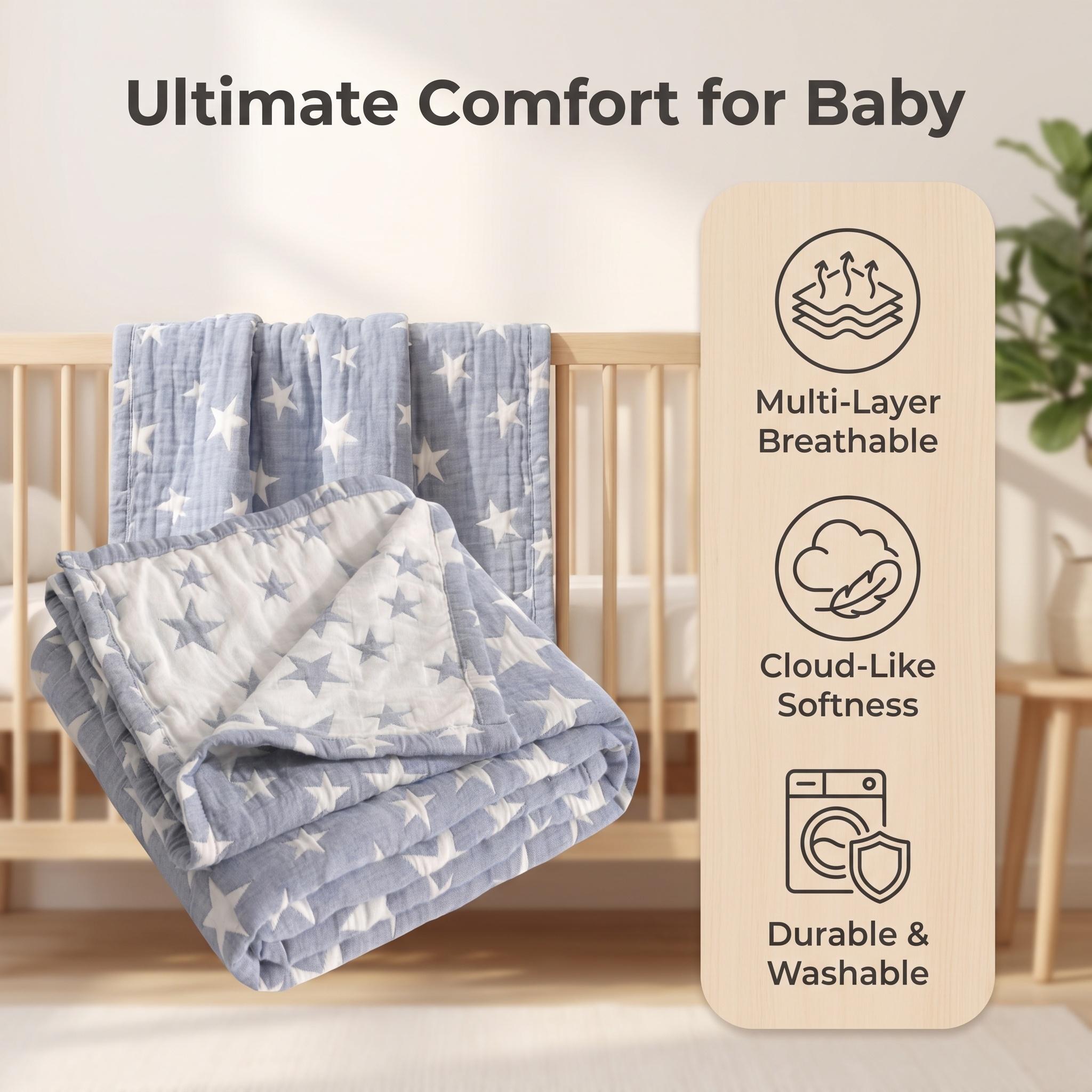 Manta de Algodão Muslin de 3 C - Muslin Cotton Bedspread avaliação e preço