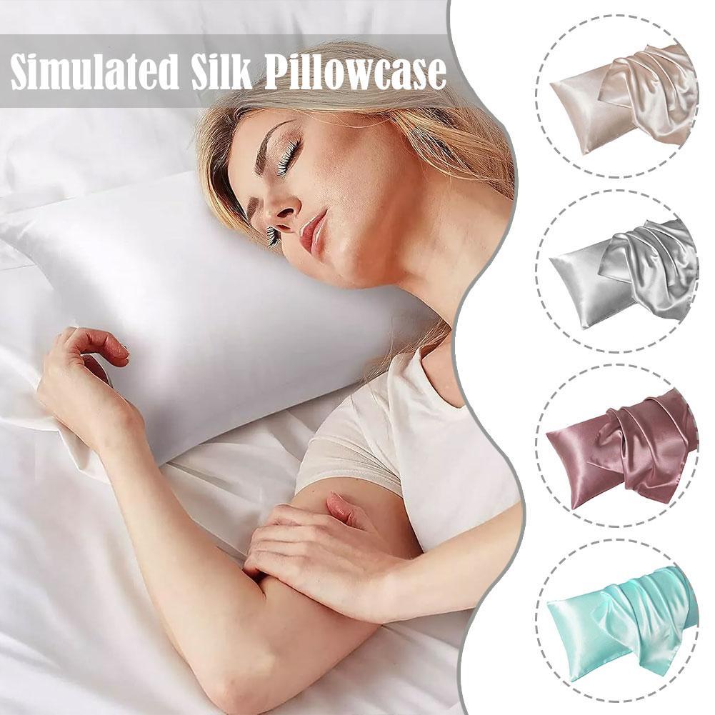 Fronha de cetim luxuosa para p - Satin Silk Pillowcase Hair Skin avaliação e preço