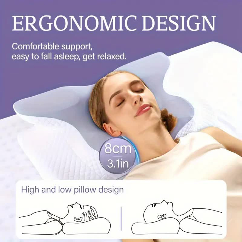 Almofadas de Espuma de Memória - Memory Foam Orthopedic Pillow Neck Pain avaliação e preço