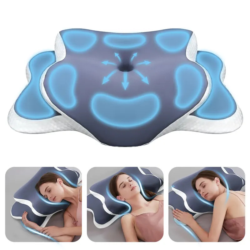 Travesseiro de Espuma Viscoelá - Memory Foam Orthopedic Pillow Neck Pain avaliação e preço