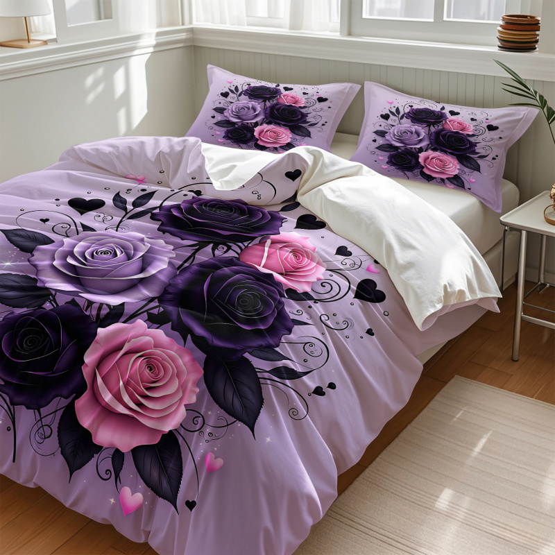 Conjunto de Capa de Edredom Co - Aesthetic Floral Duvet Cover avaliação e preço