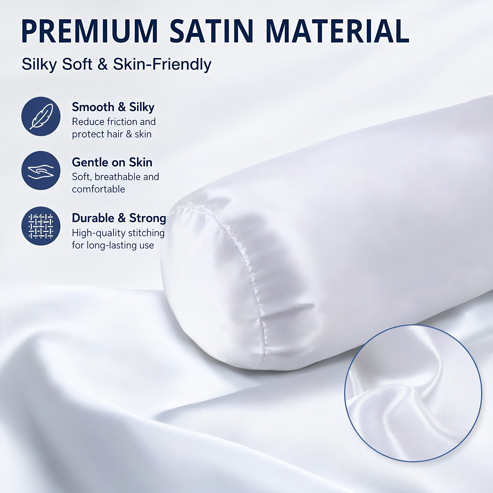 Capa de Almofada Redonda de Ce - Satin Silk Pillowcase Hair Skin avaliação e preço