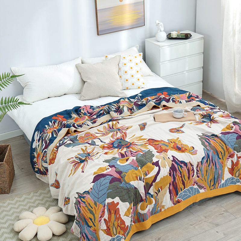 Cobertor de algodão simples co - Muslin Cotton Bedspread avaliação e preço