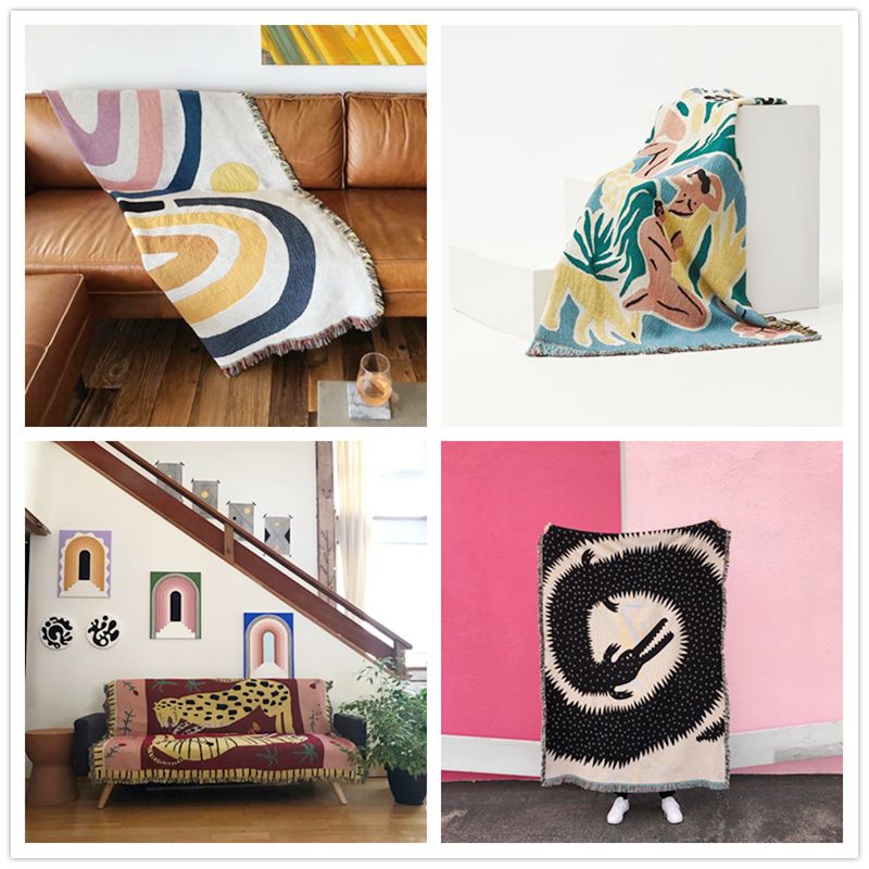 Têxtil cidade ins pequena casa - Boho Throw Blanket Fringe avaliação e preço