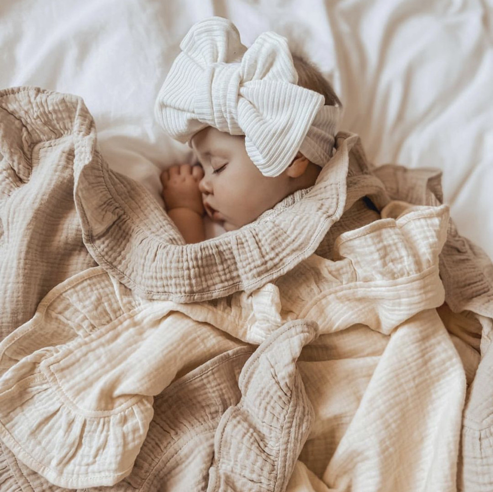 Ins babados musselina bebê swa - Muslin Cotton Bedspread avaliação e preço